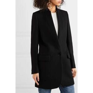 STELLA MCCARTNEY Bryce Melton Wool Mid Length Coat Black Net-A-Porter 0 36 $1690
